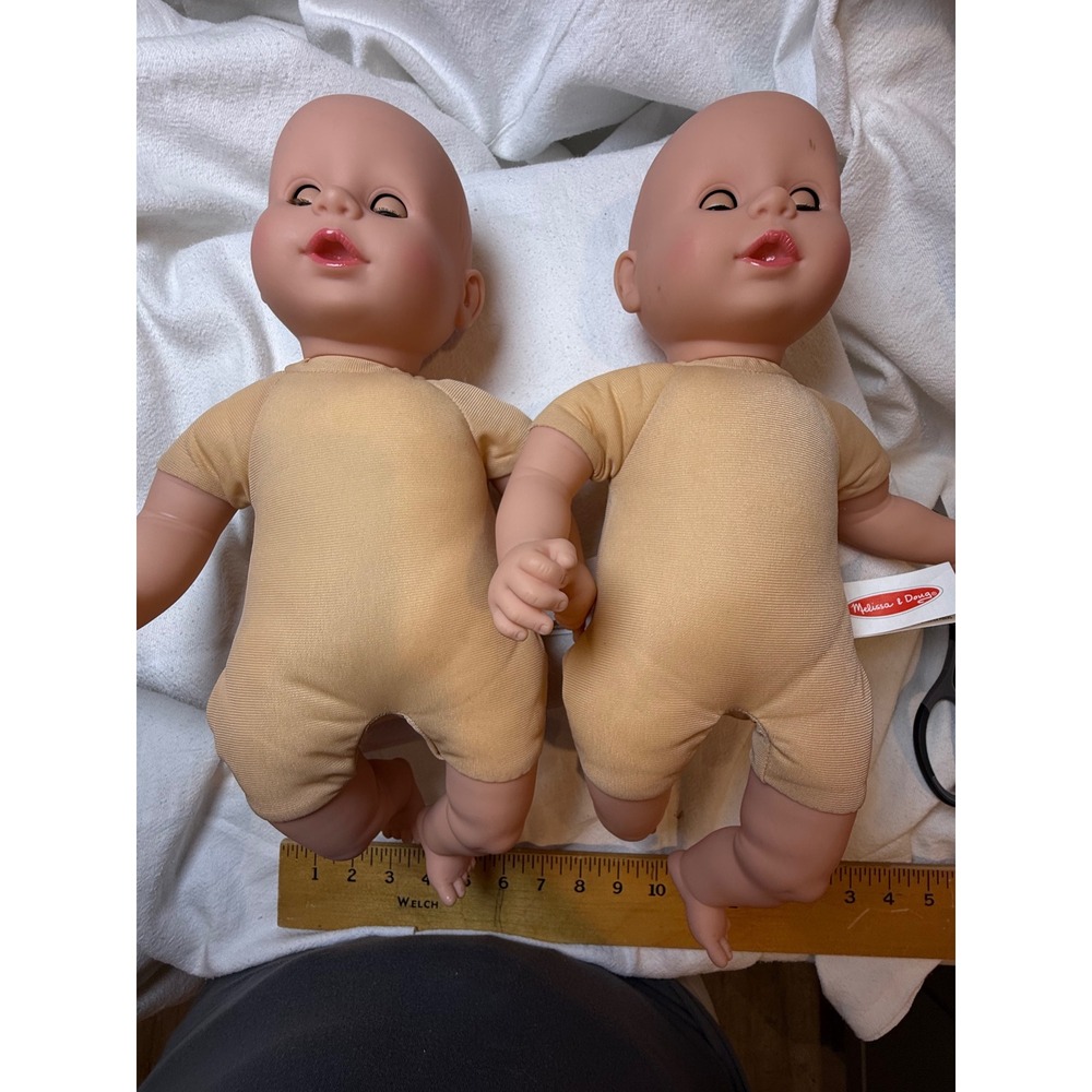 Melissa & Doug Baby Dolls Set of 2 Soft Body 12 Inch Toddler Pretend Play Toy